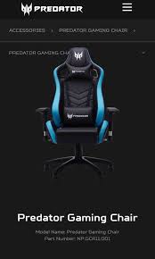 Solid integrated metal frame, international standard gas lift, skin friendly pu leather with high density thick sponge inside, 5 point steel base with heavy duty, smooth rolling casters, retractable footrest for rest. Acer Predator Gaming Chair Lk 8103 Unassembled Furniture Home Living Furniture Chairs On Carousell