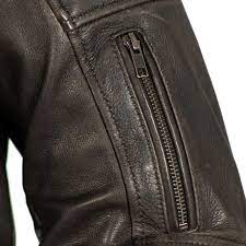 Commuter Men S Motorcycle Leather Jacket Brown First Manufacturing Company