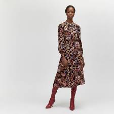 Warehouse Paisley Midi Dress