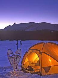 Although winter camping presents some challenges, many experienced backpackers appreciate the advantages the season. Winter Camping With Snowshoes East Glacier Montana Usa Photographic Print Chuck Haney Allposters Com Winter Camping Snow Camping Tent Camping Hacks