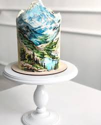 Pin By Olivia On Food Cake Gallery Mountain Cake Nature Cake Cake Art