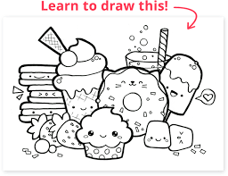 Coloring books for boys and girls of all ages. How To Draw Kawaii Free Easy Drawing Tutorials Doodle Coloring Cute Doodle Art Cartoon Coloring Pages
