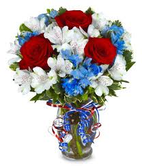 Keep in mind that in many cases the blue is actually light blue or purple and not true navy blue as in the flag. Red White And Blue Flowers At From You Flowers