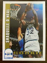 Shaquille o neal rookie card value. Shaquille O Neal Nba Hoops Rookie Value 0 99 300 00 Mavin