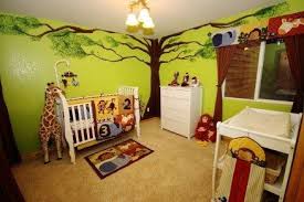 I have found my 10 favorite jungle and safari nurseries and listed them below, as well as how to recreate them for youself! 63 Unique Baby Boy Nursery Room With Animal Design Godiygo Com Nursery Room Boy Jungle Theme Baby Room Baby Room Themes
