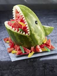 Watermelon Shark Attack Aka Why Nannying Is So Much Fun Creative Food Cute Food Watermelon Shark