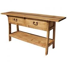 Rustic Pine Collection Two Drawer Console Table Con01 Rustic Sofa Tables Rustic Pine Furniture Pine Furniture