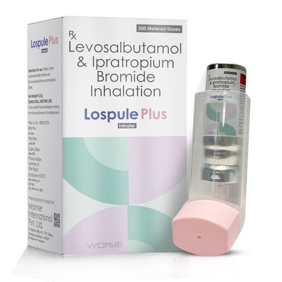 Levosalbutamol Sulphate & Ipratropium Bromide Inhalation - LOSPULE PLUS Inhaler