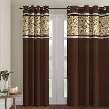 Buy handmade indian bedding, wall hangings, pillows, table linens, curtains and valances for home. Buy Sworn Peacock Embroidered Semi Blackout Brown And Gold Door Curtain 84 X 54 Inch Online In India Wooden Street