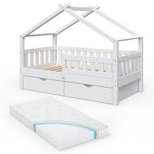 Es ist echt leicht zu zweit aufzubauen, geht einzelnt bestimmt auch, nur bei dem dach wird es bestimmt. Vitalispa Kinderbett Design 160x80 Babybett Jugendbett 2 Schubladen Lattenrost Matratze Online Kaufen Otto