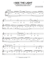 Search our free piano sheet music database for more. Jackie Evancho I See The Light From Disney S Tangled Sheet Music Pdf Notes Chords Film Tv Score Piano Vocal Download Printable Sku 94509