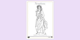 Greek god hades coloring page. Free Persephone Greek Goddess Of The Underworld Colouring Sheet