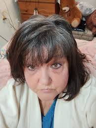 Before & after. Went back to pixie short cut, highlights with pink aged 58  after umpteen years with it long and bobbed ✂️💕