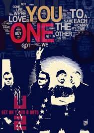 The black eyed peas, u2, u2, black eyed peas. U2 Song One 1992 The Pop History Dig