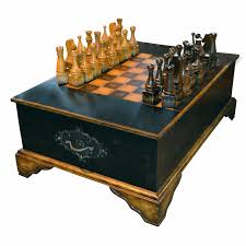 Chess board round coffee table hand carved inlaid table fold able home decor. Afd Home Ebony Chess Set Coffee Table 11207120