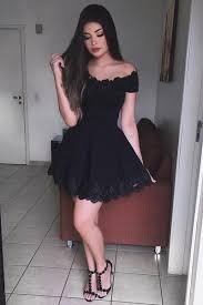 Short Sleeves Black Lace Mini Length Prom Dress Homecoming Dresses Cute Gowns Ld371 Prom Dresses Short Homecoming Dresses Short Short Dresses