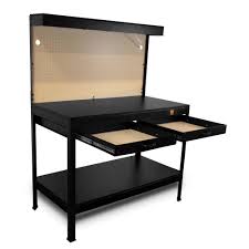 Wen 4 Ft Workbench With Power Outlets And Light Wb4723 The Home Depot Workbench Adjustable Height Work Table Woodworking Workbench