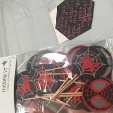 Spider-Verse Cupcake Toppers Into the Spider-Verse Party Miles Morales  Spider-Man