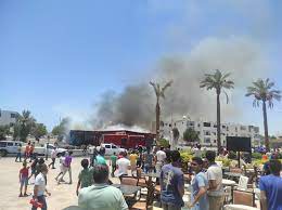 السيطرة على حريق هائل بأحد كافيهات حي النور في شرم الشيخ