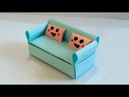 صنع أشياء بالورق كيف تصنع كنبة أو أريكة بالورق How To Make Paper Sofa Youtube