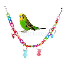 Colorful Swing Bird Toy Parrot Cage Parakeet Cockatiel Finch Lovebird Bird Toys Bird Supplies Parrot Cage