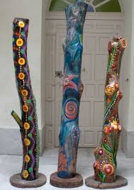 Massai Fondo De Mar Tropico Coleccion Mas Madera 2012 Painted Sticks Driftwood Art Wooden Art