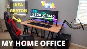 I've always wondered what it would look like with a dark stain. My 2021 Desk Setup A Full Make Over Youtube