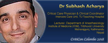 Featured speakers for CRITICON 2018.Dr Subhash Acharya.