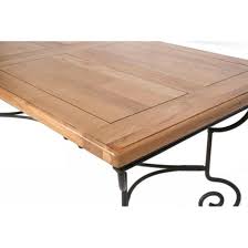 table rectangulaire batista fer forge bois 190cm cdiscount maison