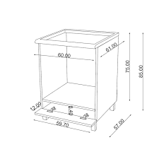 Ankastre fırın 60 x 60 cm siyah frta124s. Universal Ankastre Modul Bauhaus