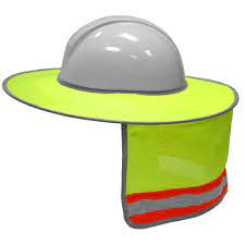 Kishigo 2873 Full Brim Hard Hat Sun Shield Yellow Lime Fullsource Com