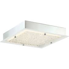 The slim rectangle of etched opal glass peeks through both ends of the slim body. Platinum Blaze Square Ceiling Flush Light By Quoizel Pcbz1712c