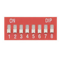 INTERRUPTOR DIP SWITCH 8 POSICIONES INDIVIDUALES ON-OFF 2.54MM