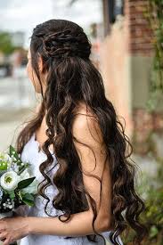 Denifery bridal rose gold and gold silver extra long pearl and crystal beads bridal hair vine wedding head piece bridal hair accessories headband hair jewelry hair accessories (silver) 1 count (pack of 1) 4.7 out of 5 stars 1,842. 25 Wedding Hairstyles For Brides With Long Hair Huffpost Life