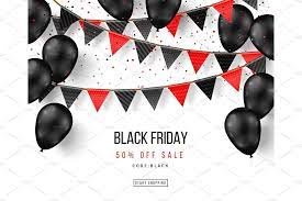 Black Friday Balloons And Garlands Black Friday Sale Poster Black Friday Banner Black Friday Art