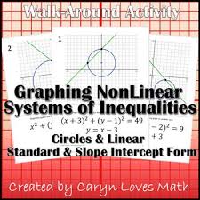 This Activity Is Designed To Help Students With Solving Nonlinear Systems Of Equations By Graphing Or With Writing Them Cir Equations Graphing Linear System