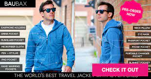 World S Best Travel Jacket With 15 Features Baubax Best Travel Jacket Travel Jacket Jackets