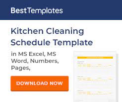 Commercial Kitchen Cleaning Schedule Chefs Resources