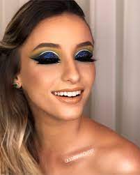 Make Up Brasil Azul E Branco Verde Azul