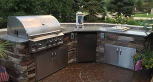Outdoor stone fireplace & kitchen kits. Prefab Outdoor Kitchen Galleria