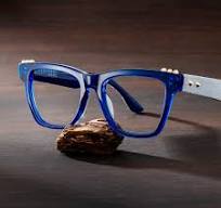 Soren Square Blue Frame Eyeglasses for Woman| ZEELOOL