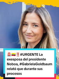 🚨🇪🇨‼️#URGENTE La exesposa del presidente Noboa, #GabrielaGoldbaum relató  que durante sus procesos judiciales han habido muchas irregularidades. “En  el régimen de visitas, la actitud de los jueces ha ...