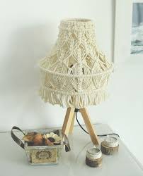 Macrame Lamp Shade Boho Macrame Lamp Bohemian Lamp Cotton Lampshade Rustic Lamp 2020 Yatak Odasi Lambalari Bohem Dekor Abajur