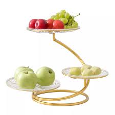 What kind of wire is best for fruit baskets? Household 3 Tier Fruit Plate Spiral Wrought Metal Fruit Basket Vintage Style Tray Stand Home Storage Basket For Kitchen Supplies Dishes Plates Aliexpress