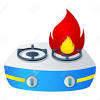 Home stove with gas saver. 1