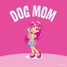 Dog Mom With Raspberry Torte And Her Pet Chiffon Strawberry Shortcake Cartoon Raspberry Torte Strawberry Shortcake