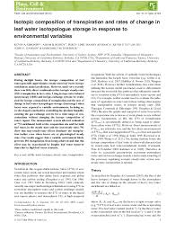 We did not find results for: Pdf Isotopic Composition Of Transpiration And Rates Of Change In Leaf Water Isotopologue Storage In Response To Environmental Variables Adam Roddy Kevin Tu And Randy Apodaca Academia Edu