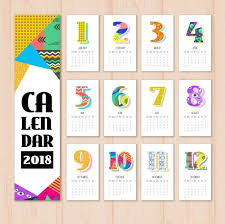 Best 2018 Wall Calendar Design Vertical