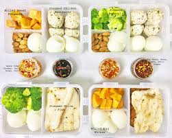 Meal Prep Ideas Chicken Eggs Fish Almonds Veggies Boiling Sweet Potatoes Sweet Meatballs Stuffed Peppers