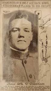 On this day in Alabama history: World War I ace William Badham was born in  Birmingham
